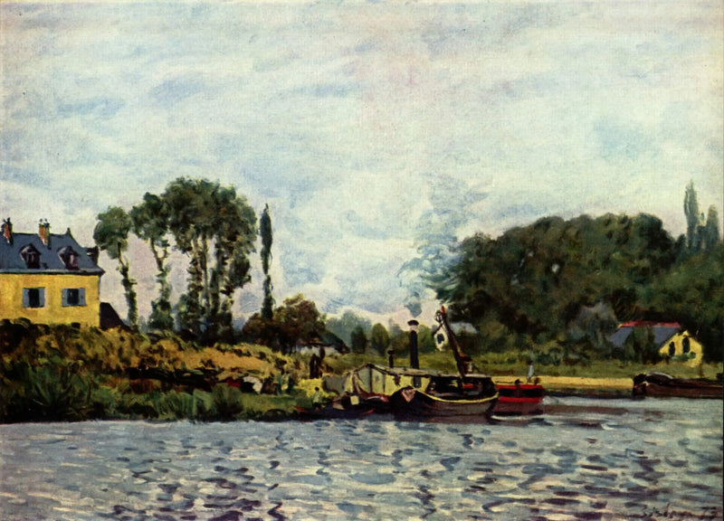 Bateaux à l'écluse de Bougival - Alfred Sisley