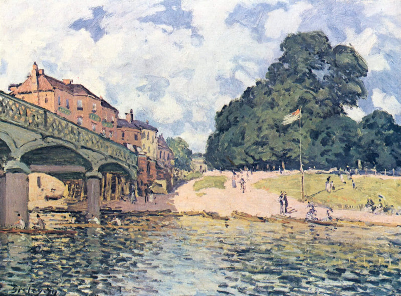 Le pont de Hampton Court - Alfred Sisley
