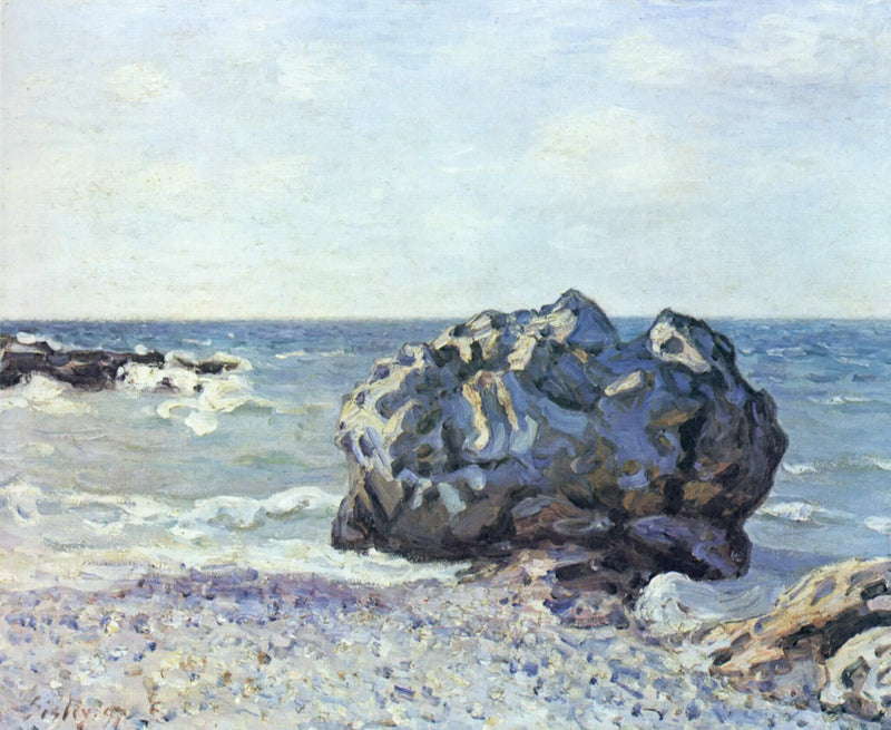 La Baie de Langland, Storr's Rock, Matin - Alfred Sisley