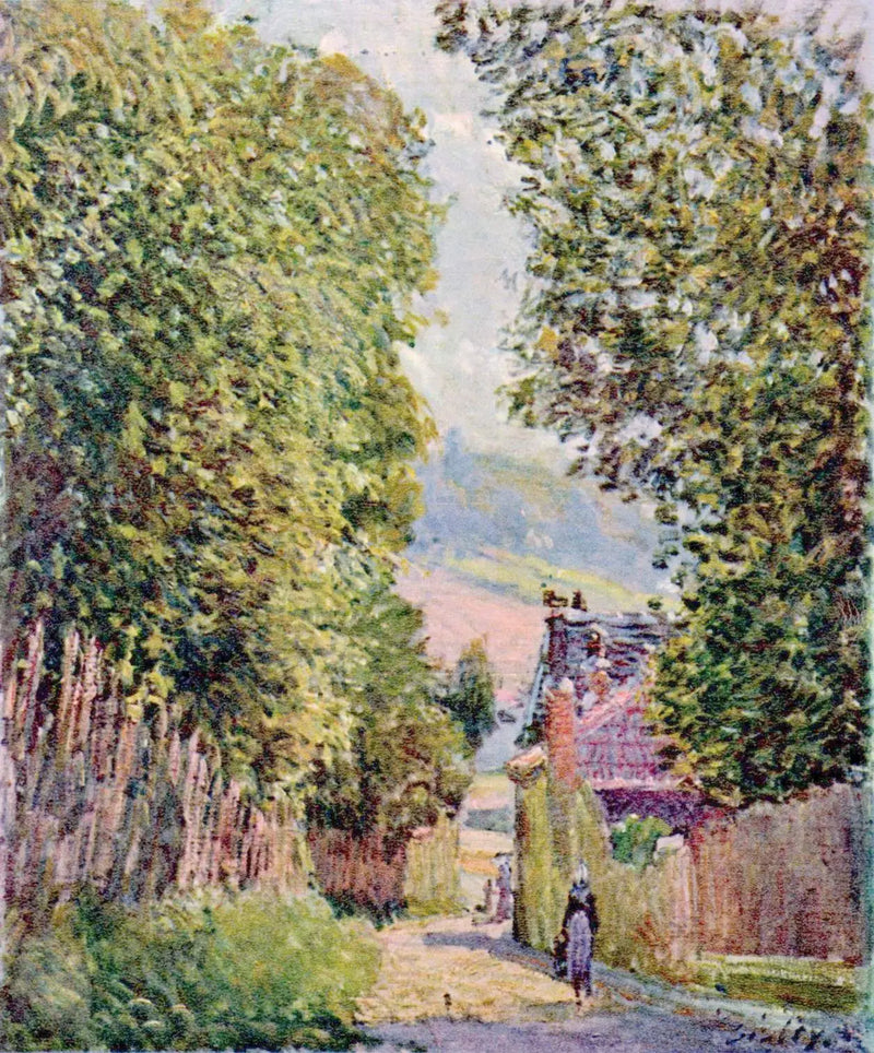 Une rue à Louveciennes - Alfred Sisley