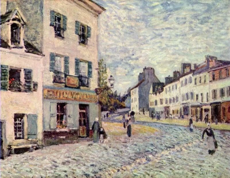 Une rue à Marly - Alfred Sisley