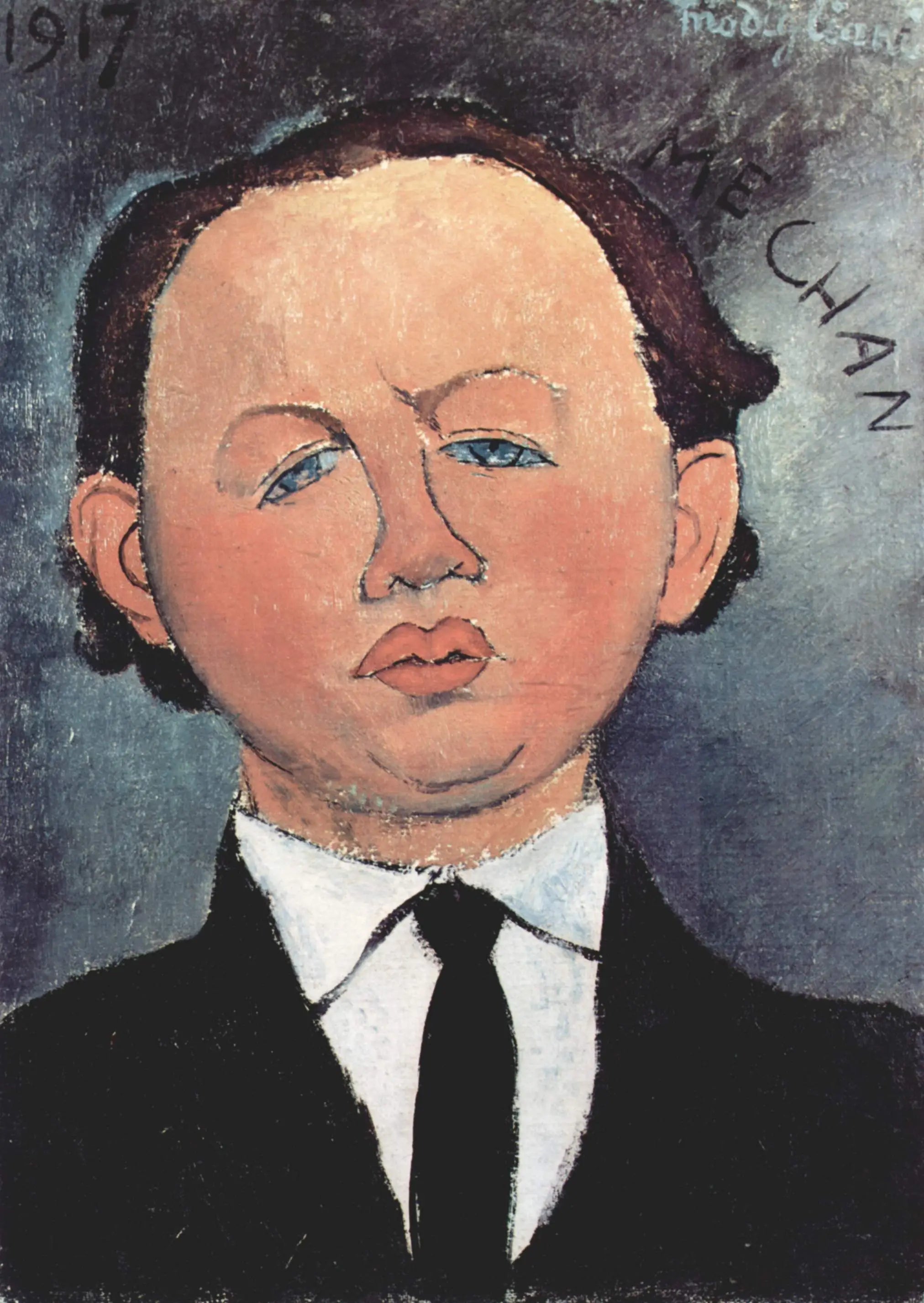 Reproduction du tableau « Portrait d'Oscar Miestchaninoff - Amedeo Modigliani » par Alpha Reproduction en peinture à l’huile