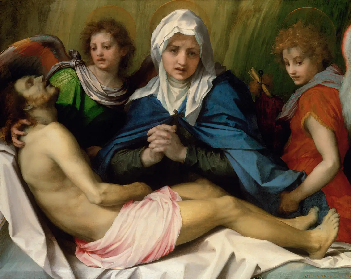 La lamentation sur le corps du Christ mort - Andrea del Sarto - Alpha Reproduction