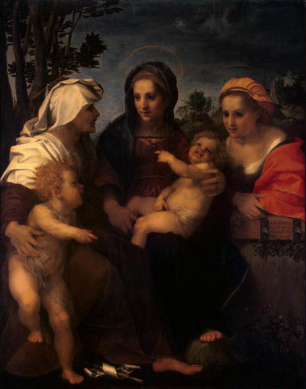 La Vierge à l'Enfant avec sainte Catherine, sainte Élisabeth et saint Jean-Baptiste - Andrea del Sarto