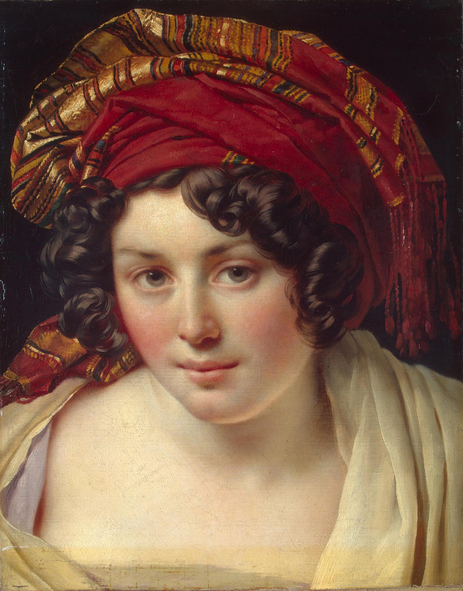 Tête d'une femme dans un turban - Anne-Louis Girodet