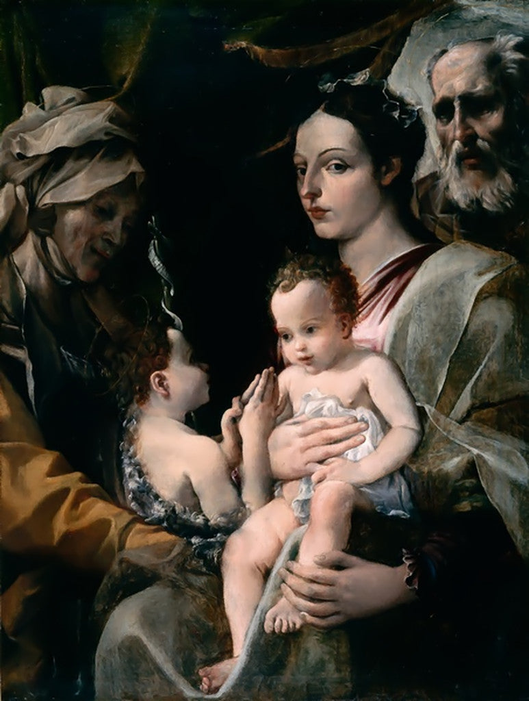 La Sainte Famille avec saint Jean-Baptiste et sainte Élisabeth - Annibale Carracci