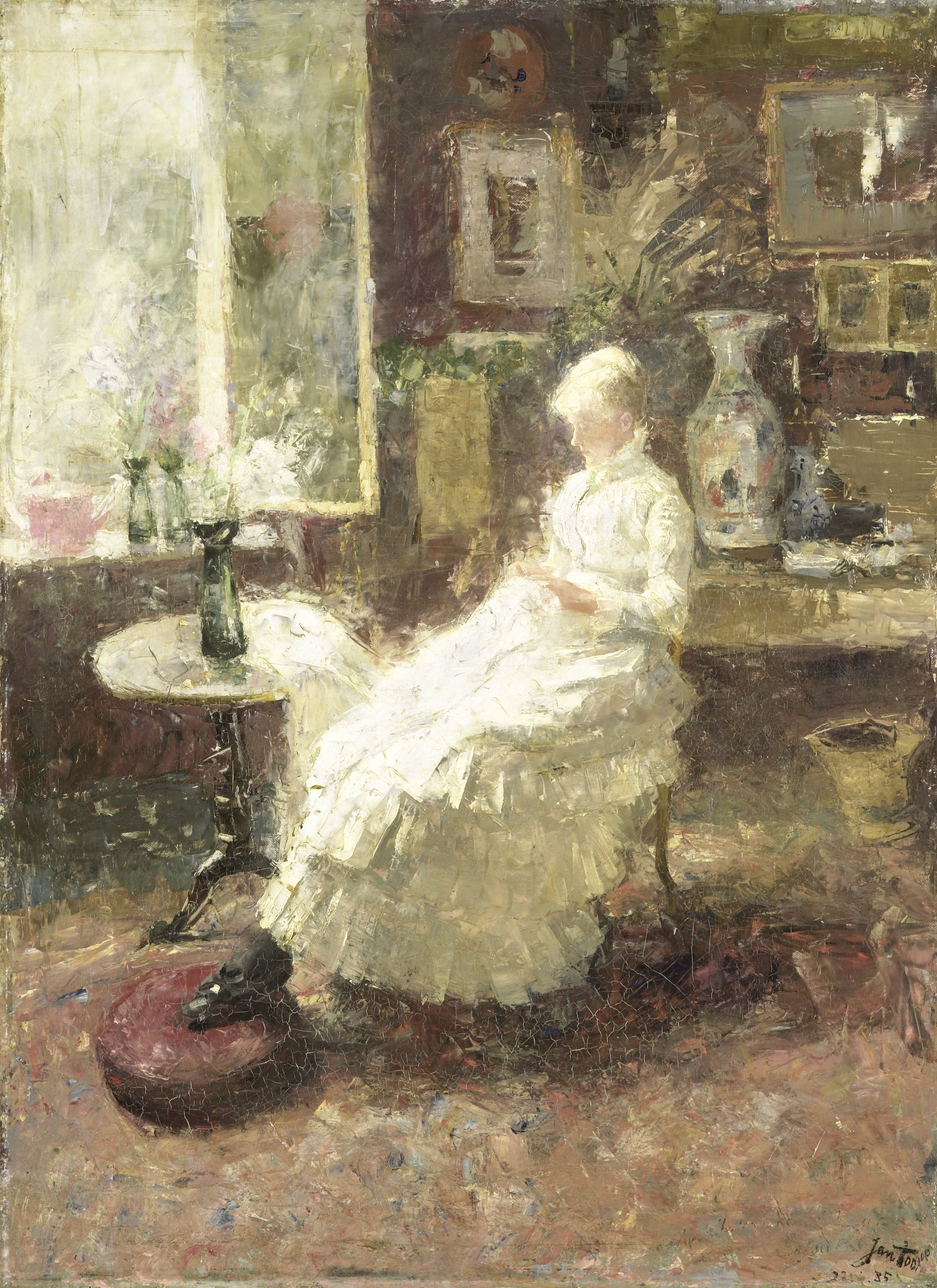 Portrait de Annie Toorop-Hall à Lissadell, dans le Surrey - Jan Toorop
