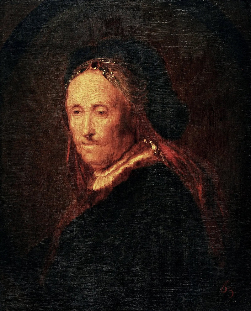Vieille femme en costume oriental (Portrait de la mère de Rembrandt). - Rembrandt