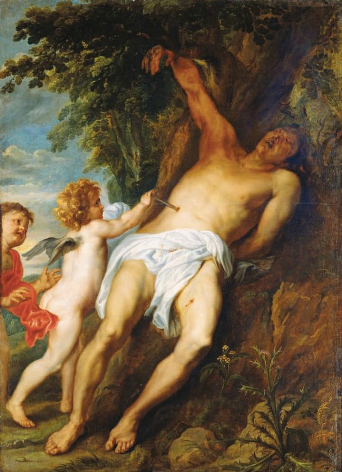 Saint Sébastien secouru par les anges - Antoine van Dyck