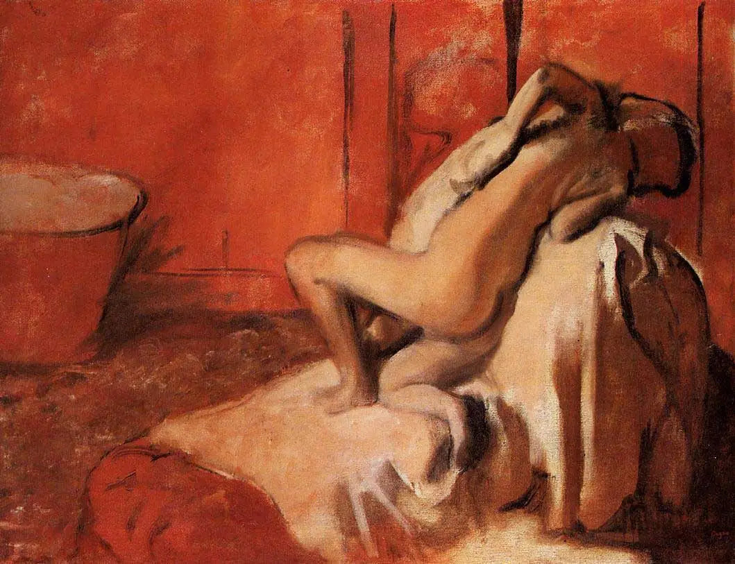 Reproduction du tableau « Après le bain - Edgar Degas » par Alpha Reproduction en peinture à l’huile