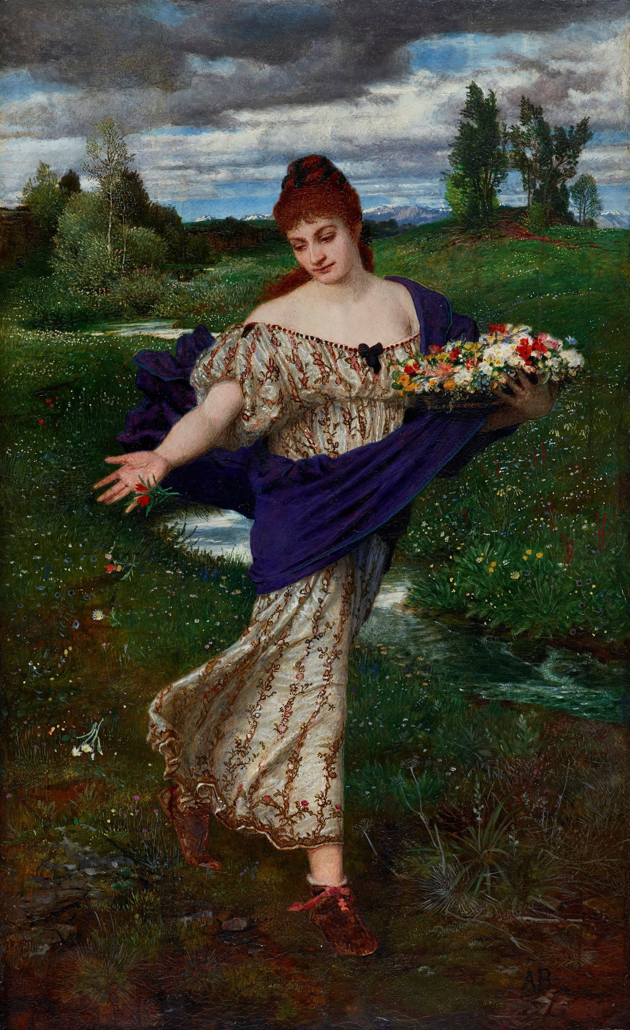 Flore, fleurs dispersées - Arnold Böcklin