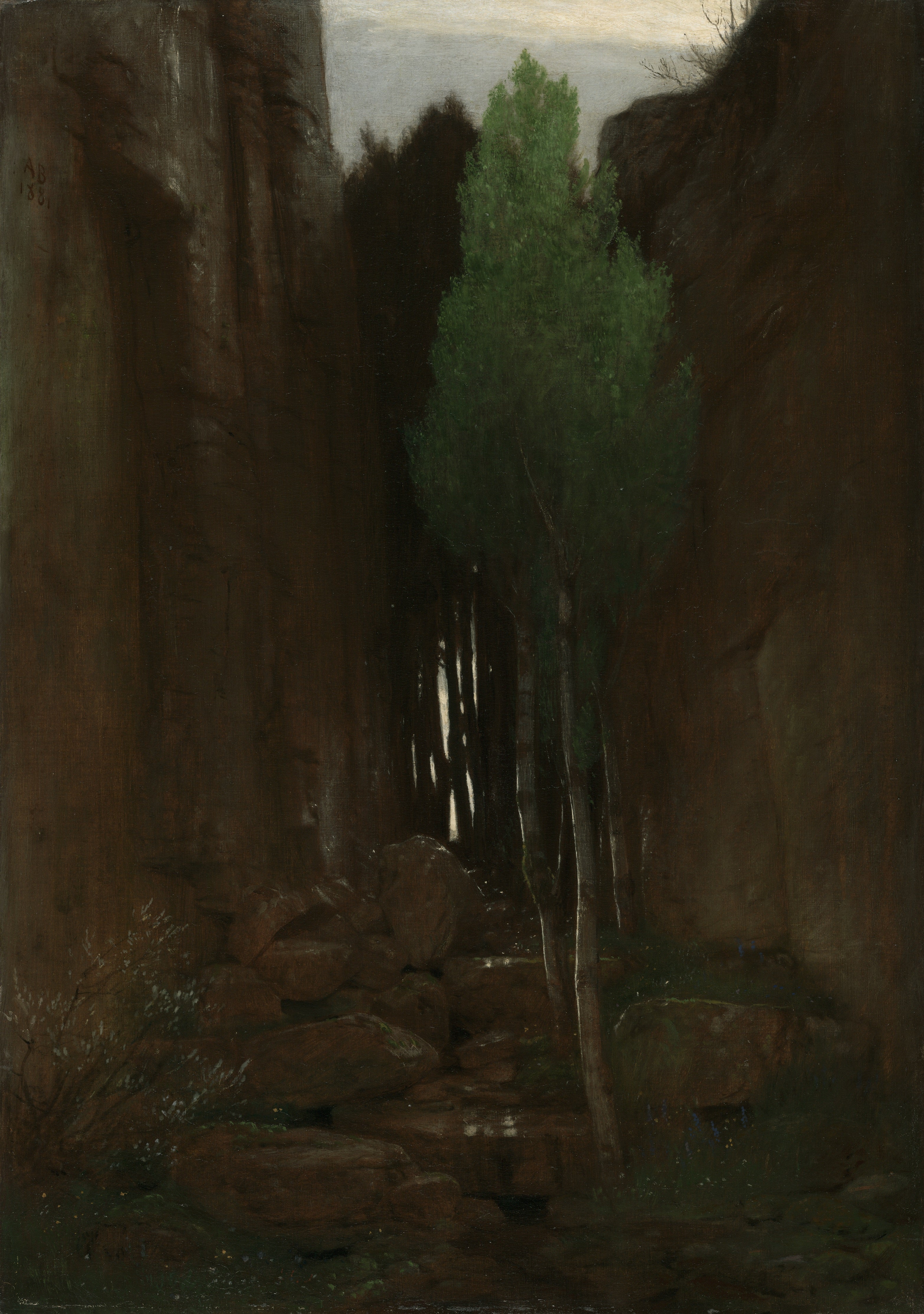 Une source dans une gorge étroite - Arnold Böcklin