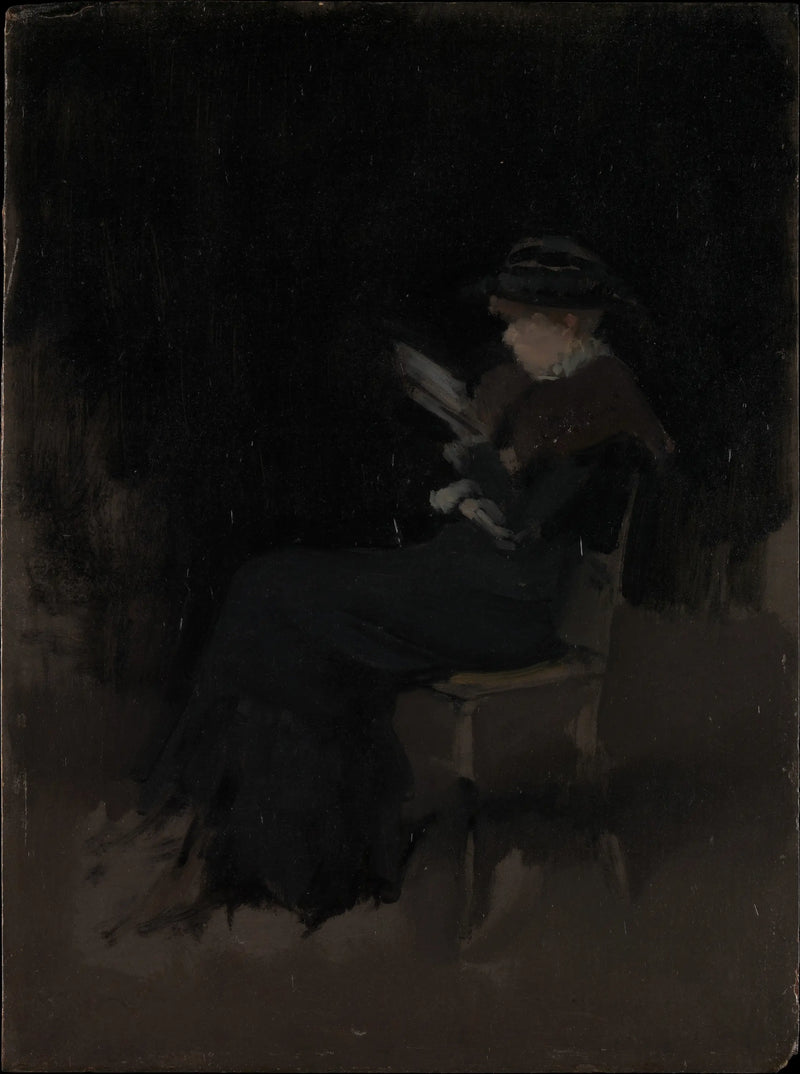 Arrangement en noir : Fille lisant - James Abbott McNeill Whistler