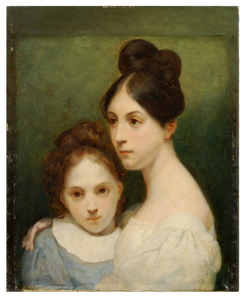 Portrait de mesdemoiselles de la Fayette, kleindochters van general de la Fayette (1757-1834) - Ary Scheffer