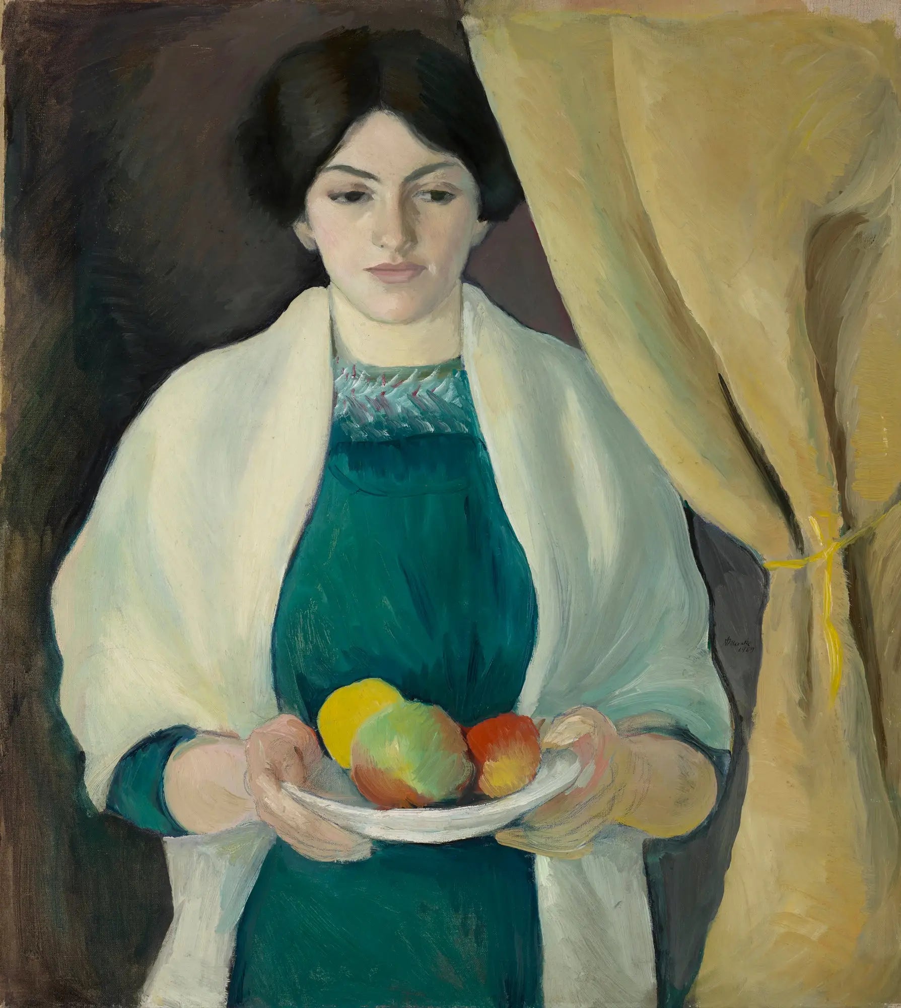 Reproduction du tableau « Portrait aux pommes - August Macke » par Alpha Reproduction en peinture à l’huile