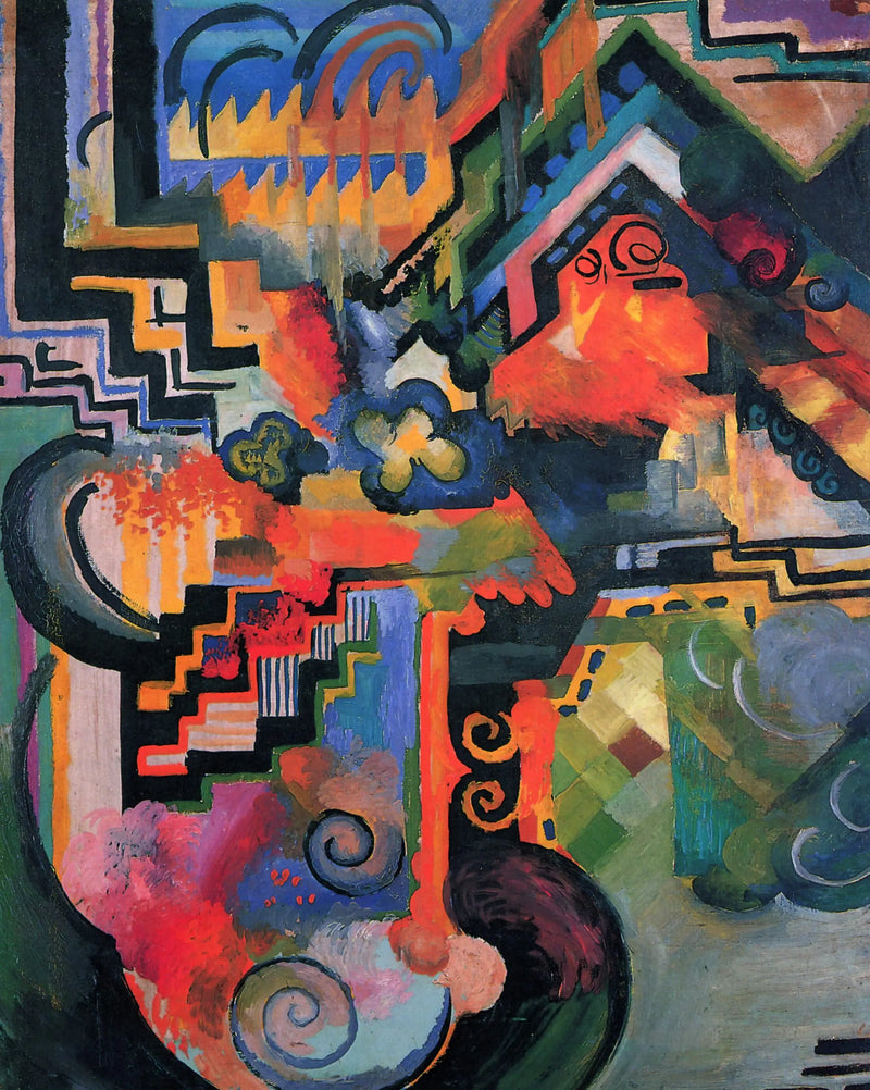 Composition colorée (Hommage à Jean-Sébastien Bach) - August Macke