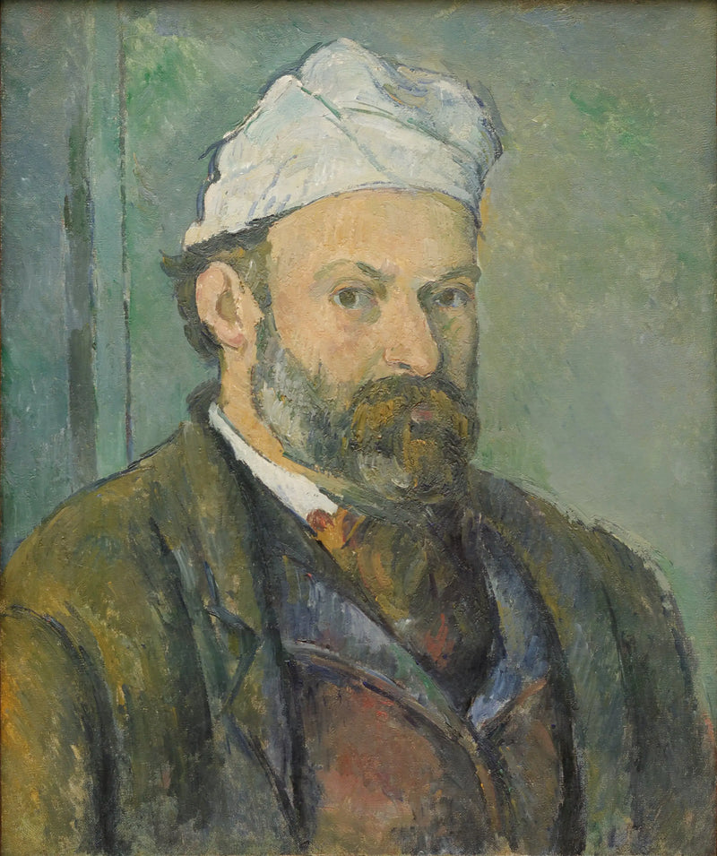 Portrait de l'artiste au bonnet blanc - Paul Cézanne