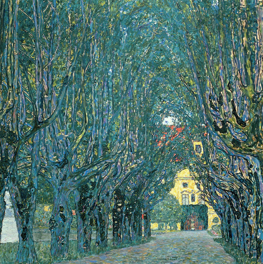 🌳✨ Avenue dans le parc de Schloss Kammer – Gustav Klimt (1912)