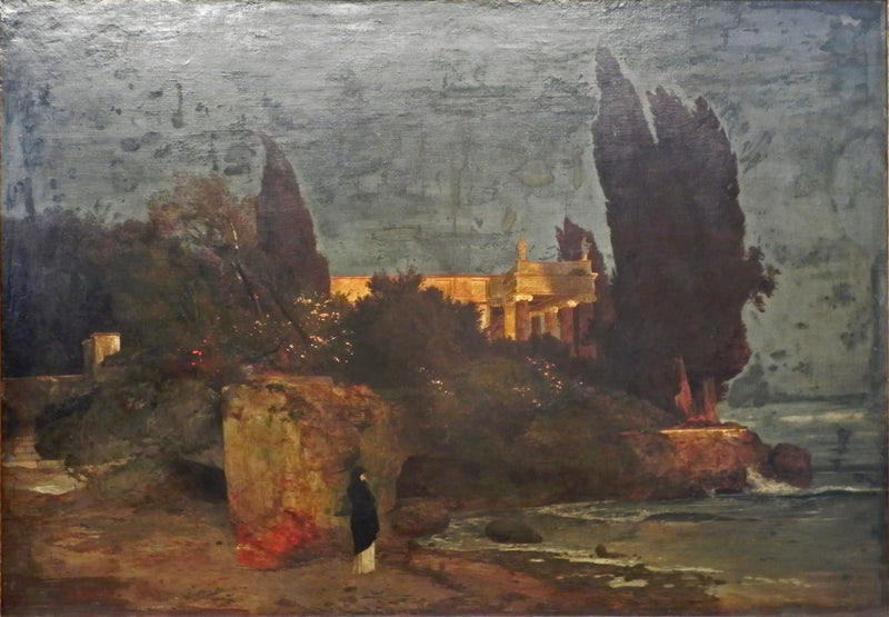 Villa au bord de la mer, version I - Arnold Böcklin