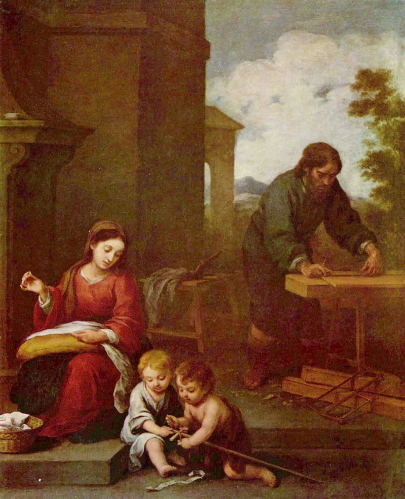 Sainte Famille avec saint Jean-Baptiste - Bartolomé Esteban Murillo