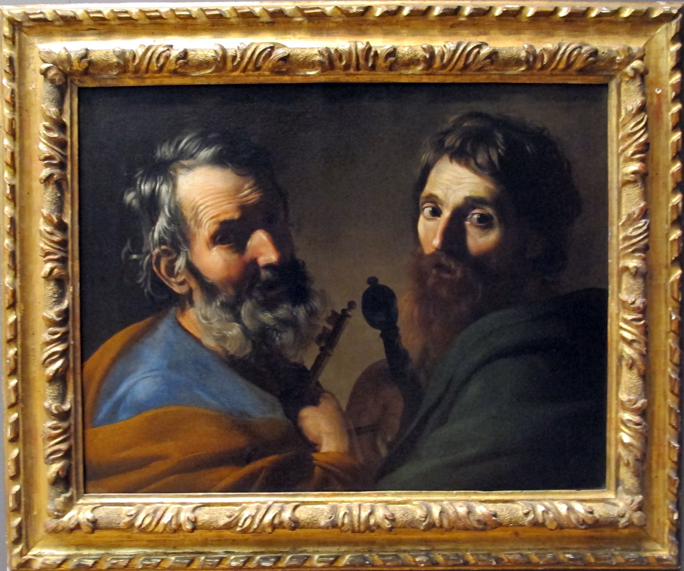 Saints Pierre et Paul - Bartolomeo Manfredi image 1 copie peinte à la main à l’huile