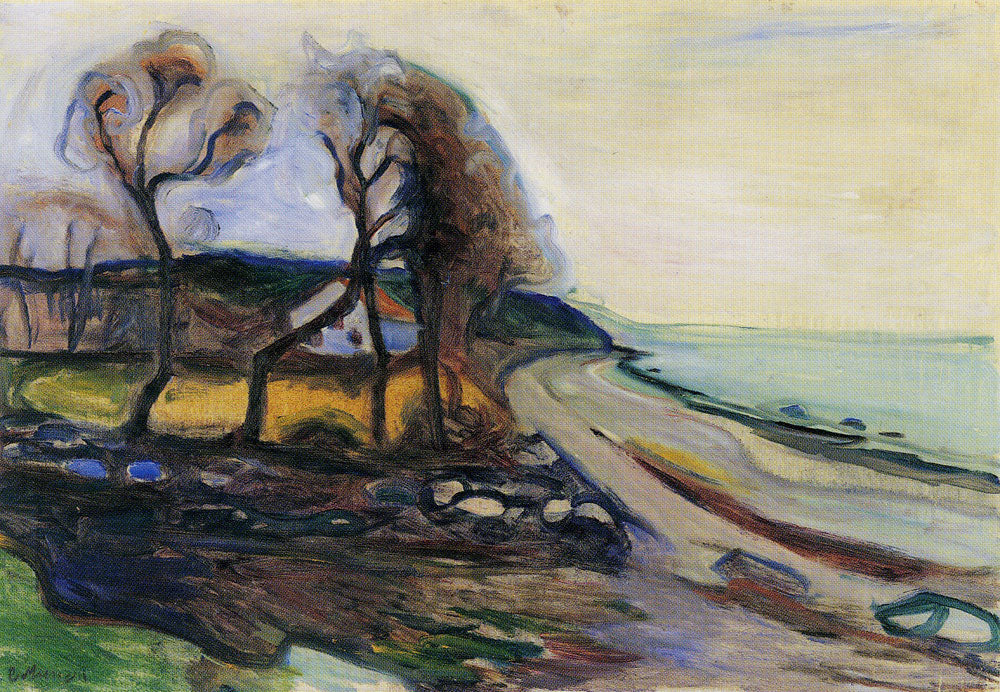 Reproduction du tableau « Paysage de plage - Edvard Munch » par Alpha Reproduction en peinture à l’huile