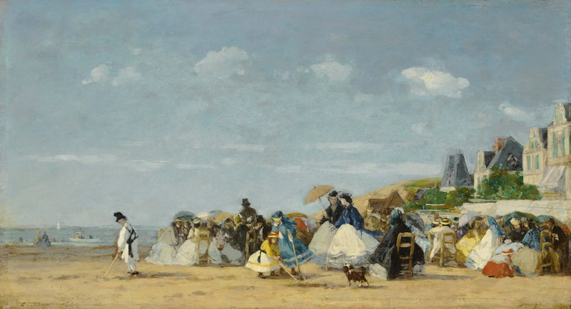 La plage à Trouville - Eugène Boudin