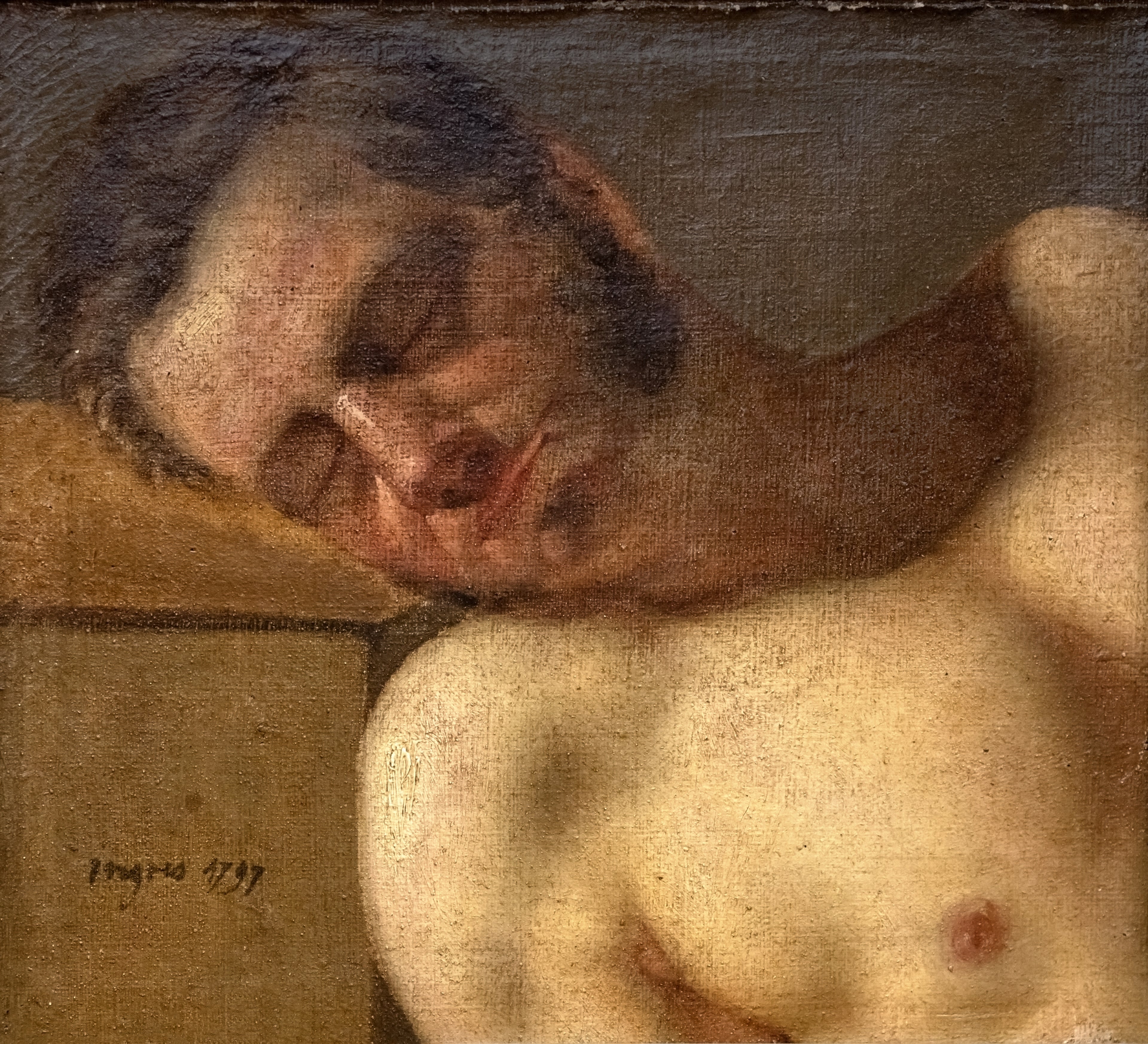 Étude de tête et torse d'homme - Jean-Auguste-Dominique Ingres