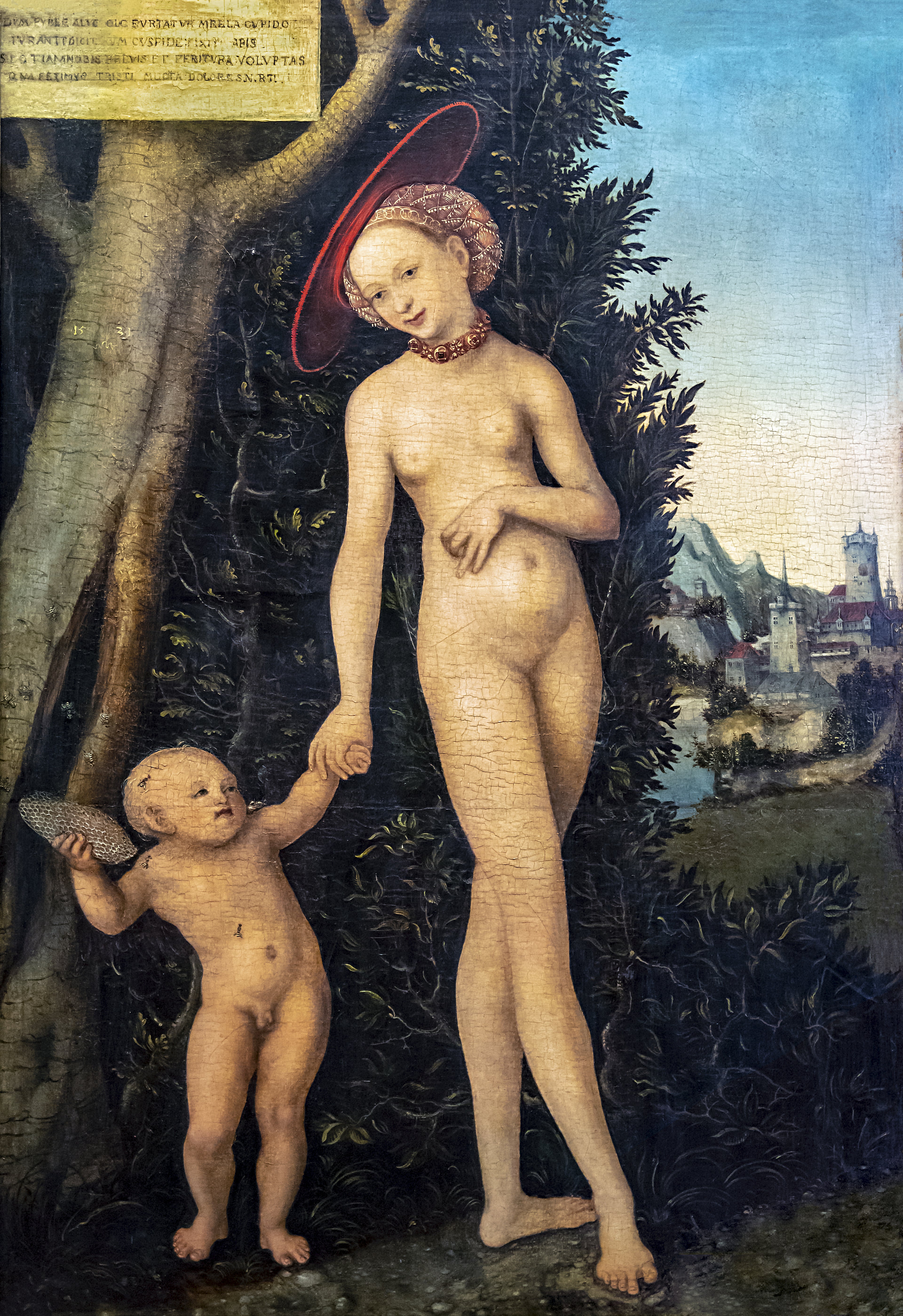 Vénus et Cupidon volant du miel - Lucas Cranach the Elder