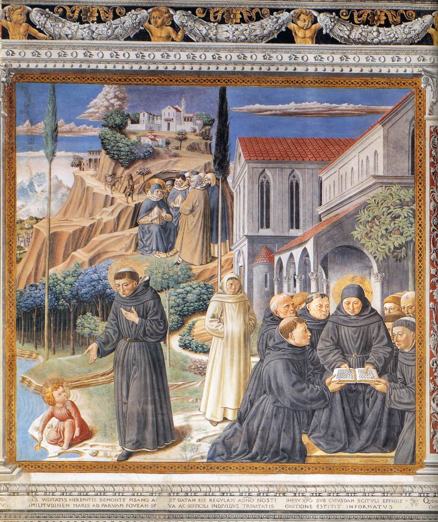La parabole de la Sainte Trinité (scène 12, mur sud) - Benozzo Gozzoli