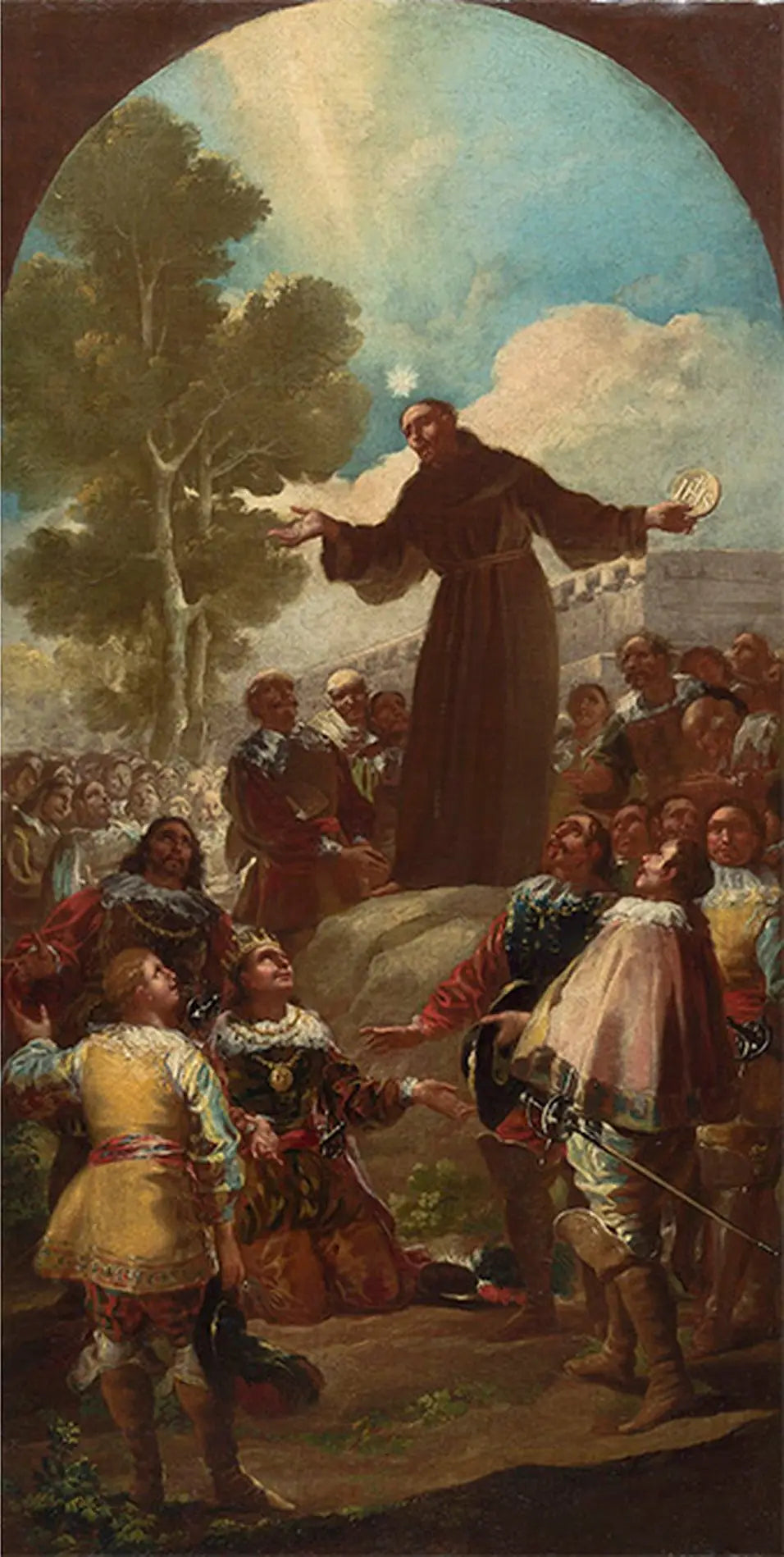 Reproduction du tableau « Le sermon de saint Bernardin de Sienne - Francisco de Goya » par Alpha Reproduction en peinture à l’huile