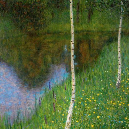 🌳 Bord de lac avec bouleaux – Gustav Klimt (vers 1901)
