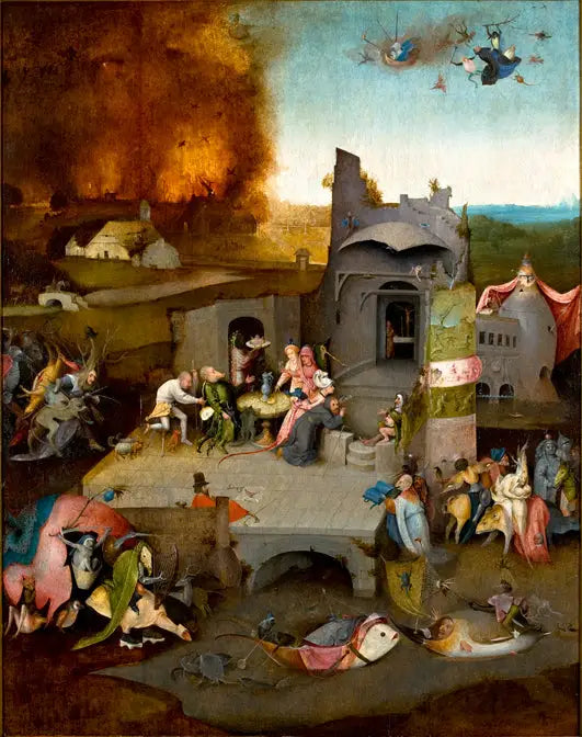 La tentation de saint Antoine. - Hieronymus Bosch