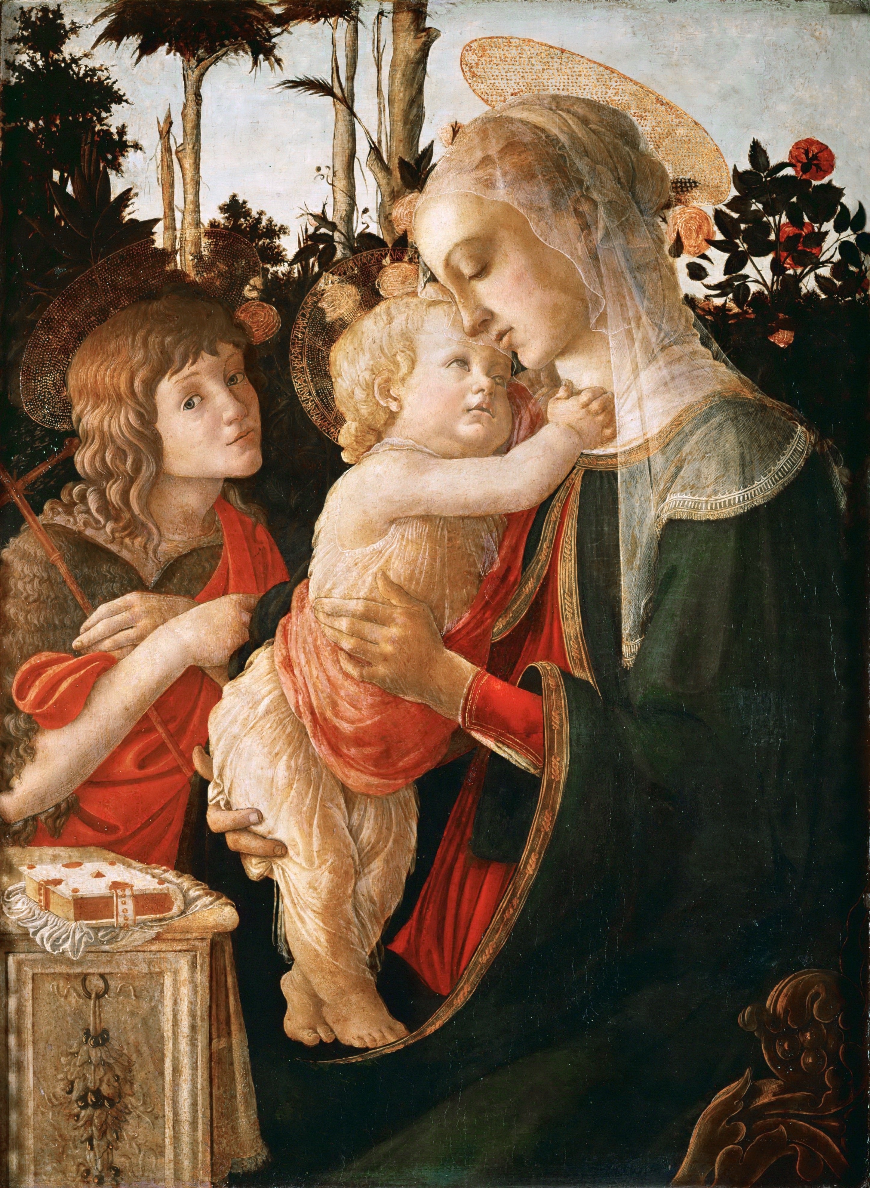 La Vierge et l'Enfant avec le jeune saint Jean-Baptiste - Sandro Botticelli