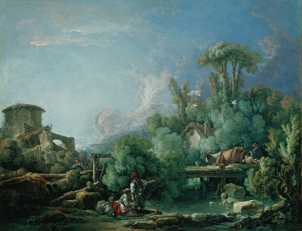 Le Galant pêcheur - François Boucher