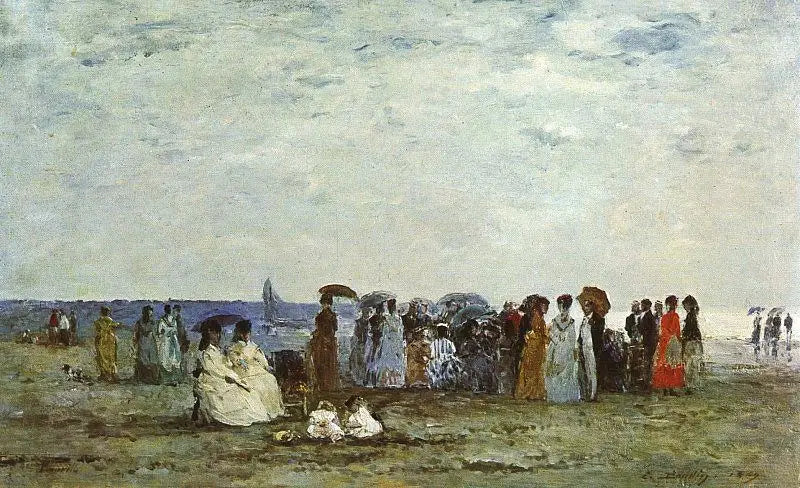 Baigneurs sur la plage de Trouville - Eugène Boudin