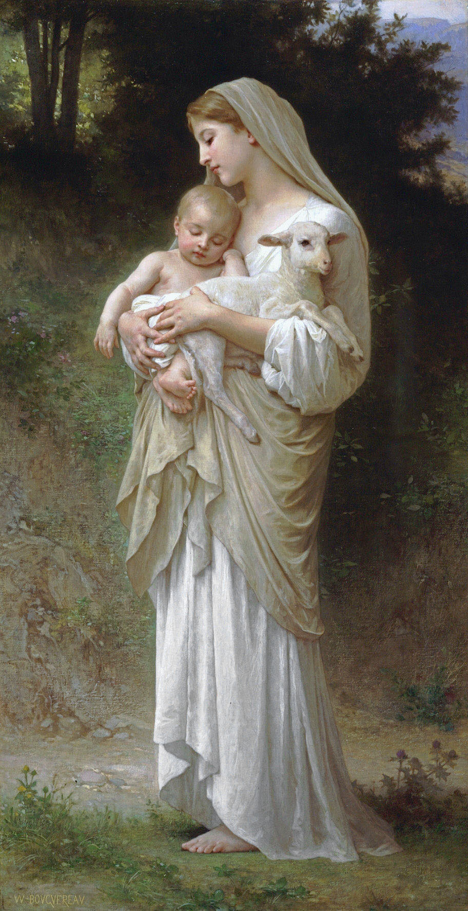 Reproduction du tableau « L'Innocence - Bouguereau » par Alpha Reproduction en peinture à l’huile