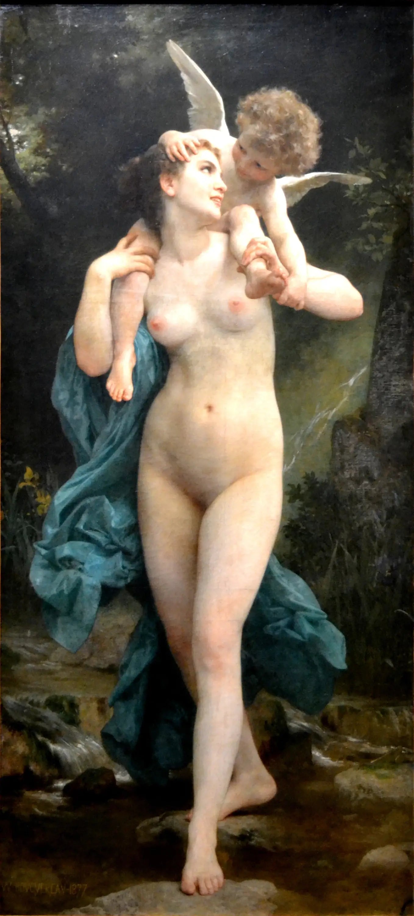 Reproduction du tableau « La Jeunesse et l'Amour - Bouguereau » par Alpha Reproduction en peinture à l’huile