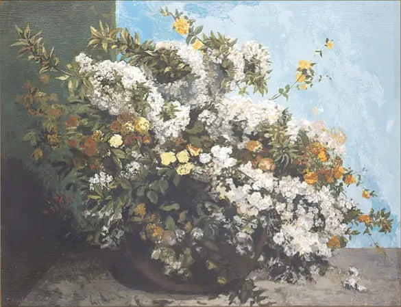 Branches fleuries et Fleurs - Gustave Courbet