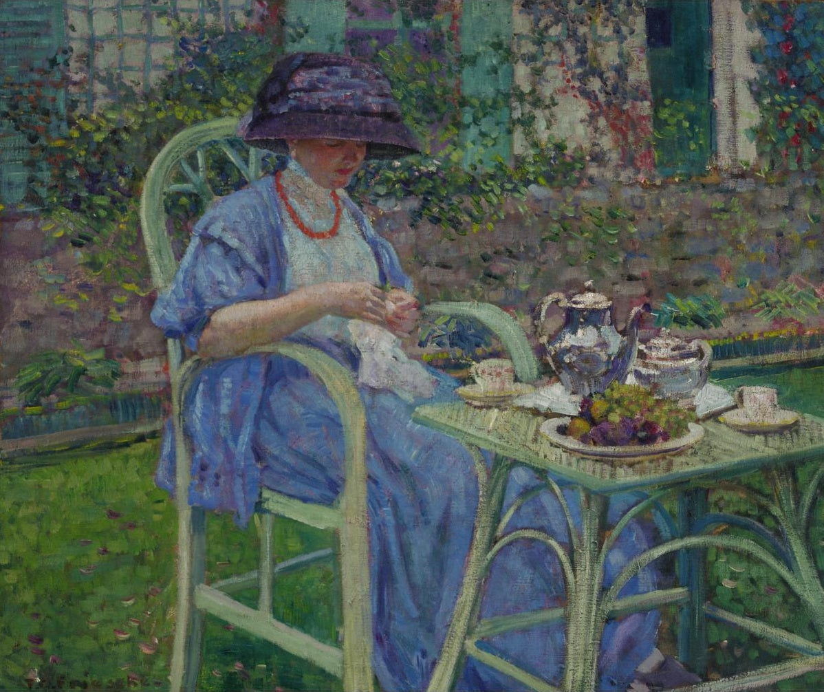 Petit-déjeuner dans le jardin - Frederick Carl Frieseke