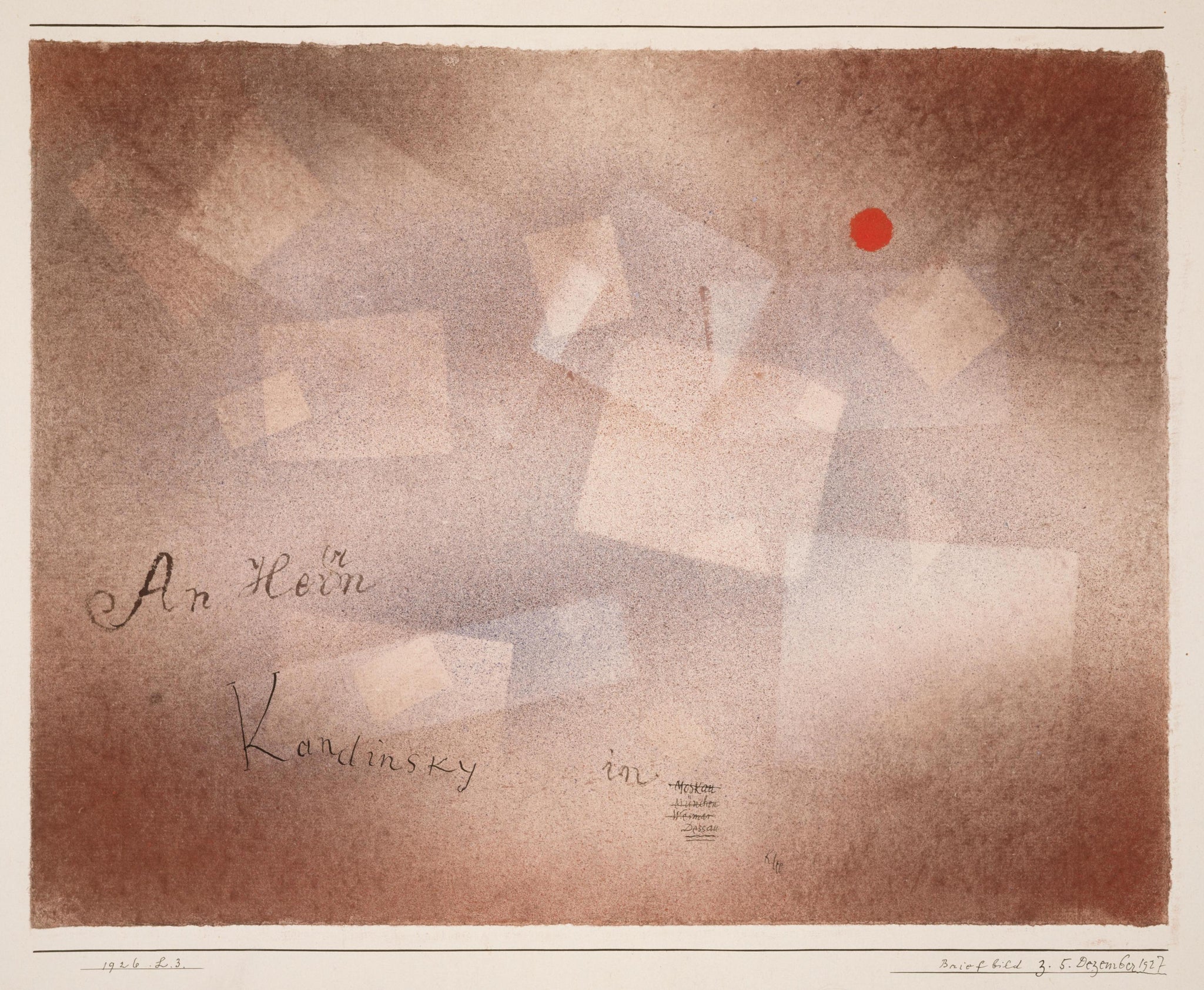 Peinture-lettre pour le 5 décembre 1927 — Paul Klee