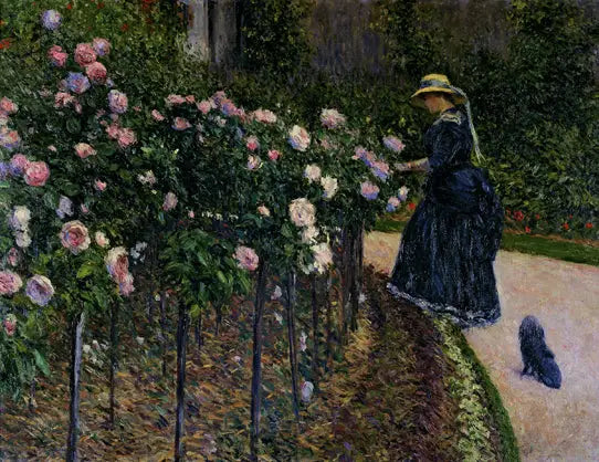 Reproduction du tableau « Roses dans le jardin au Petit Gennevilliers - Gustave Caillebotte » par Alpha Reproduction en peinture à l’huile