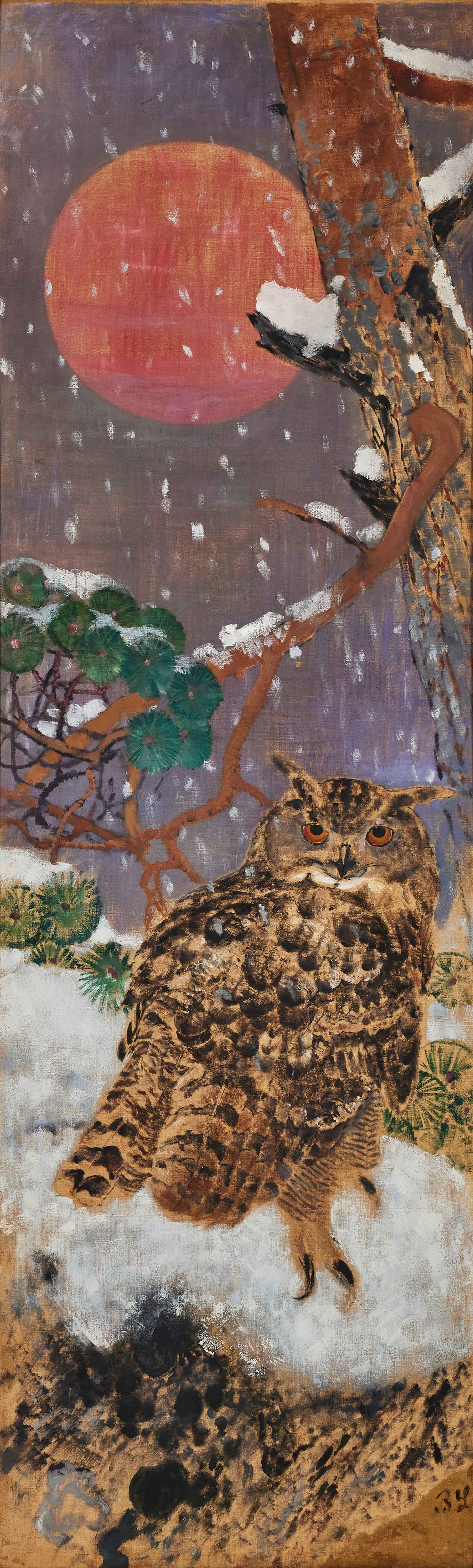 Grand-duc au clair de lune - Bruno Liljefors