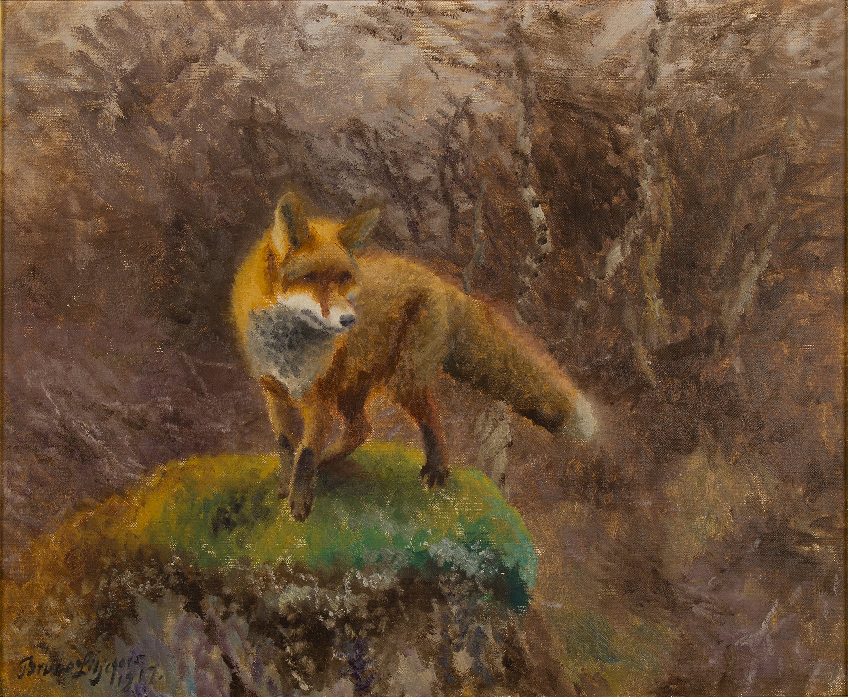 Renard dans un paysage d'automne - Bruno Liljefors
