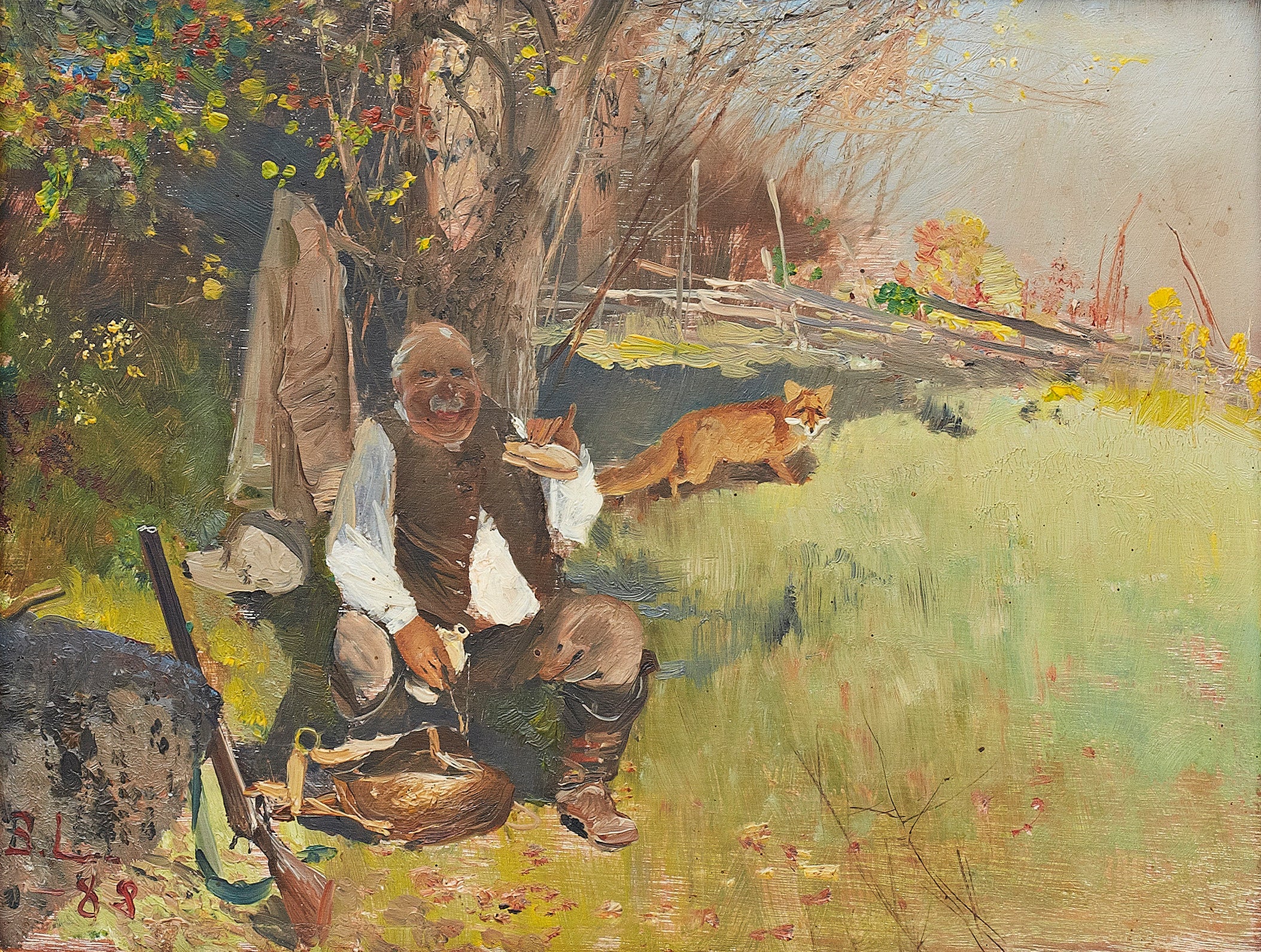 Hunter au petit-déjeuner - Bruno Liljefors