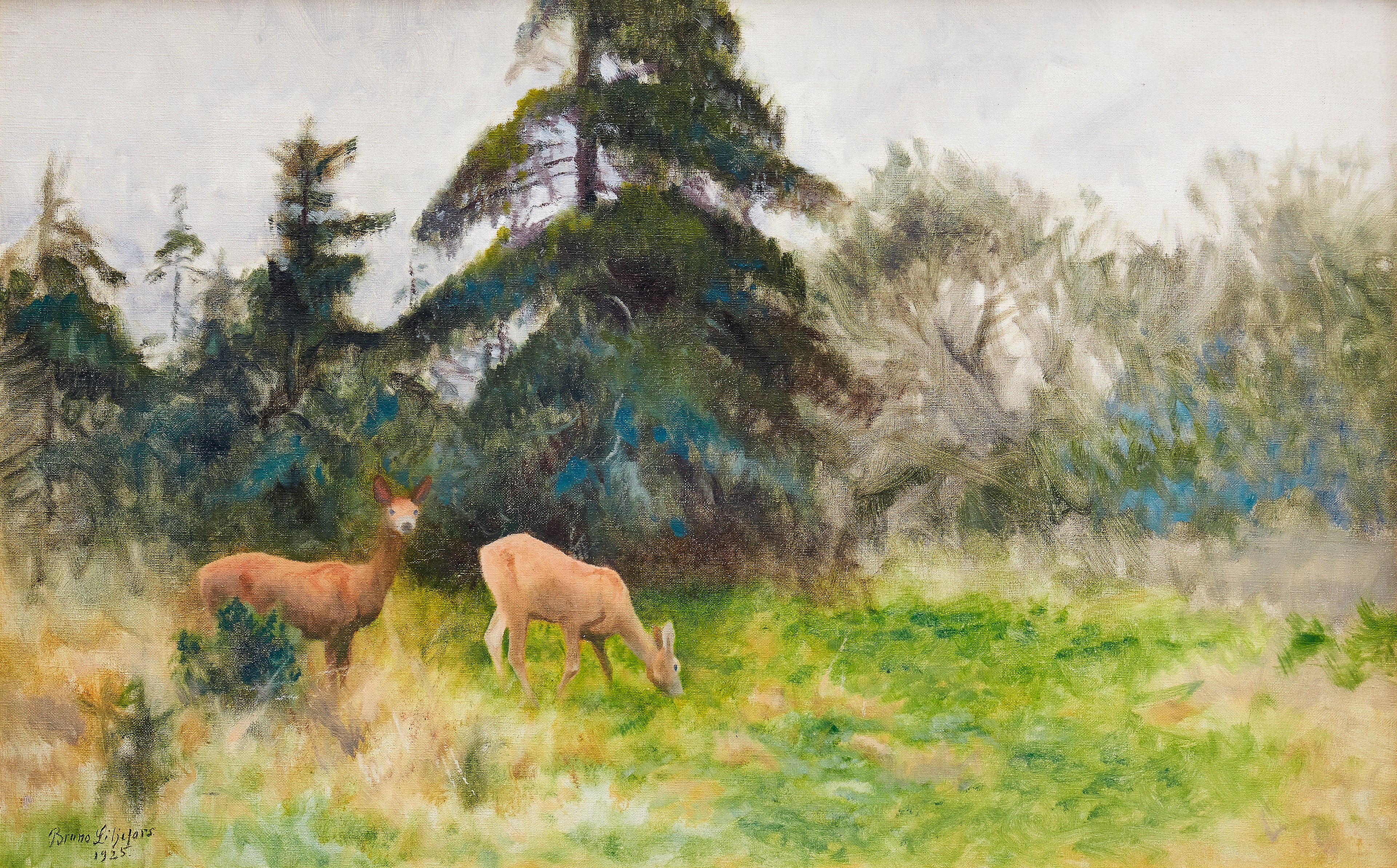 Chevreuil dans la verdure estivale - Bruno Liljefors