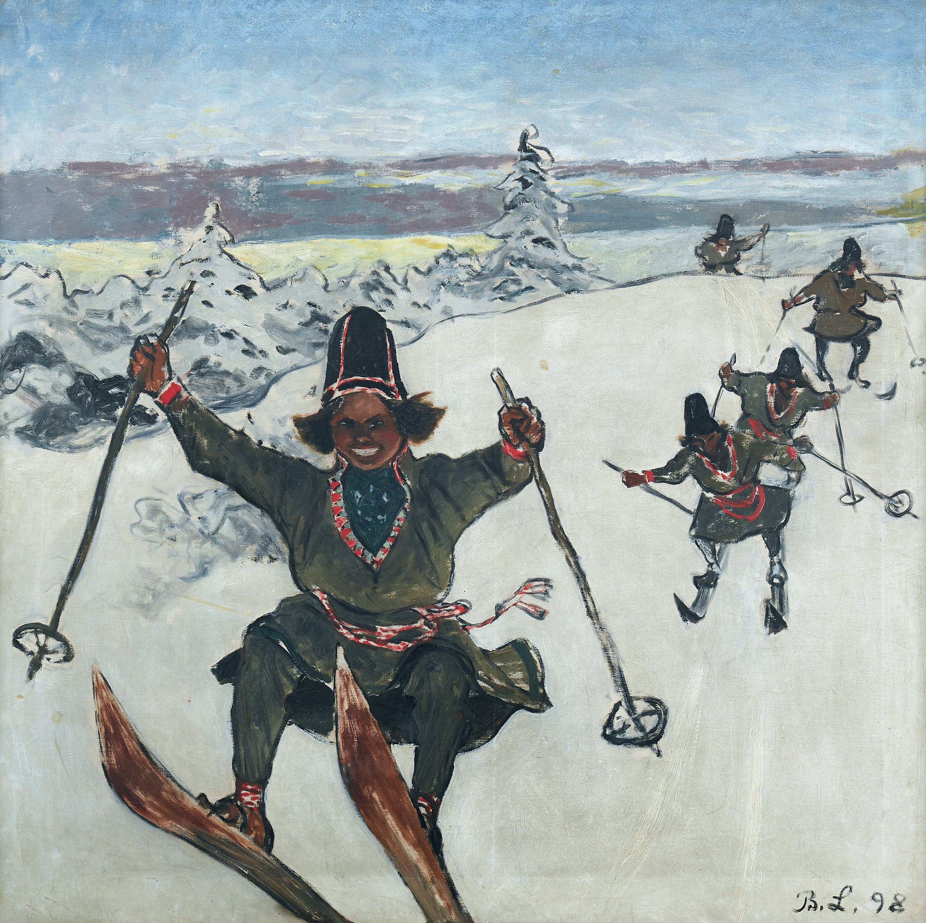 Des Samis à ski - Bruno Liljefors