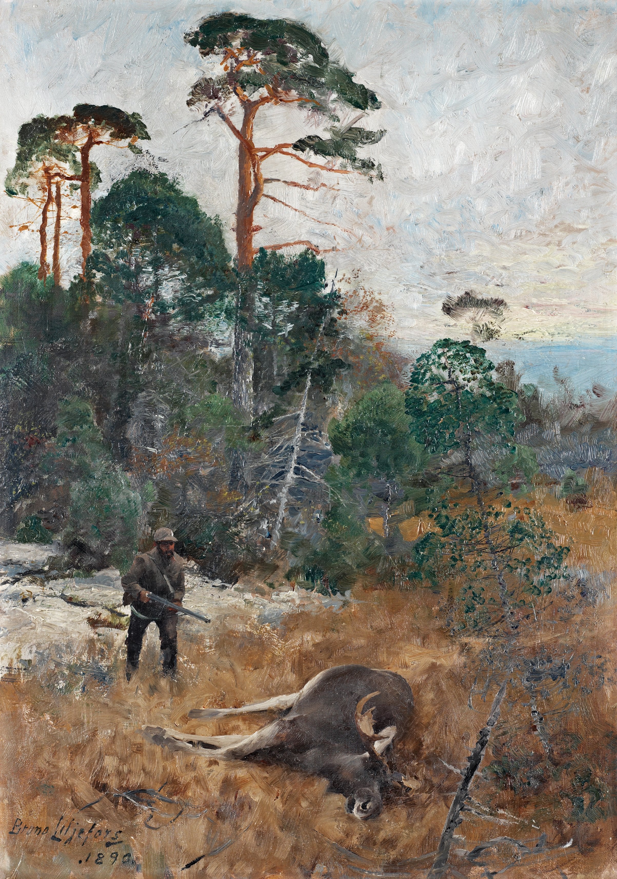 Chasseurs d'orignaux à l'aube - Bruno Liljefors