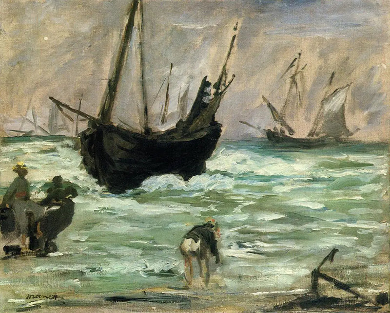 Bateaux abordants - Édouard Manet