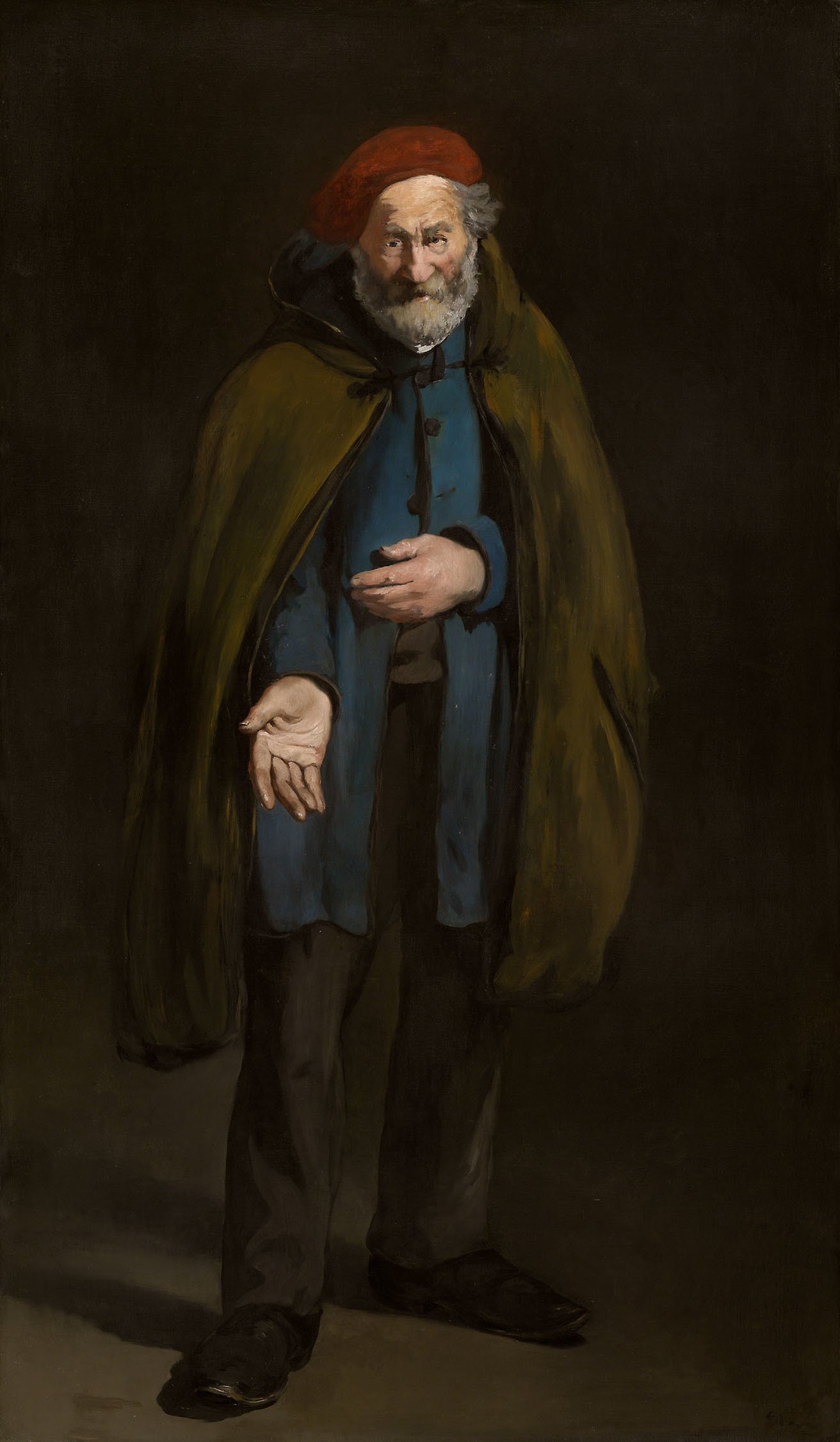 Reproduction du tableau « Mendiant avec un duffle-coat (Philosophe) - Édouard Manet » par Alpha Reproduction en peinture à l’huile